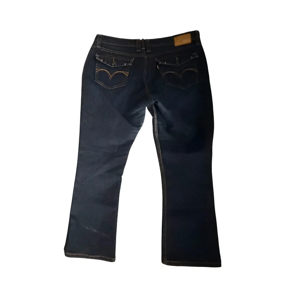 Levi's Demi Curve Bootcut Skinny Jeans Womens 32 Dark Wash Red Tab Low Rise